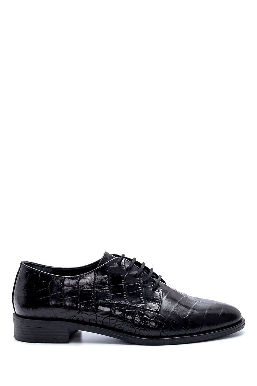 Women's Leather Crocodile Patterned Shoes 20WFD1415E3 | Derimod