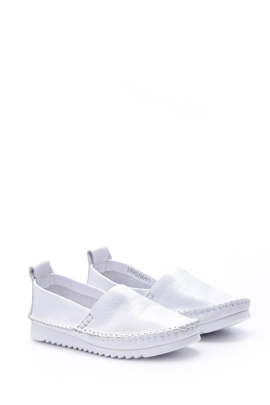 Kadın Dikiş Detaylı Deri Loafer 19SFD2864FT | Derimod