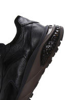 Men's Black Leather Sneaker | Derimod