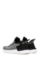 Derimod Zero Men's Gray Lace-Up Thick Soled Fabric Sneaker | Derimod