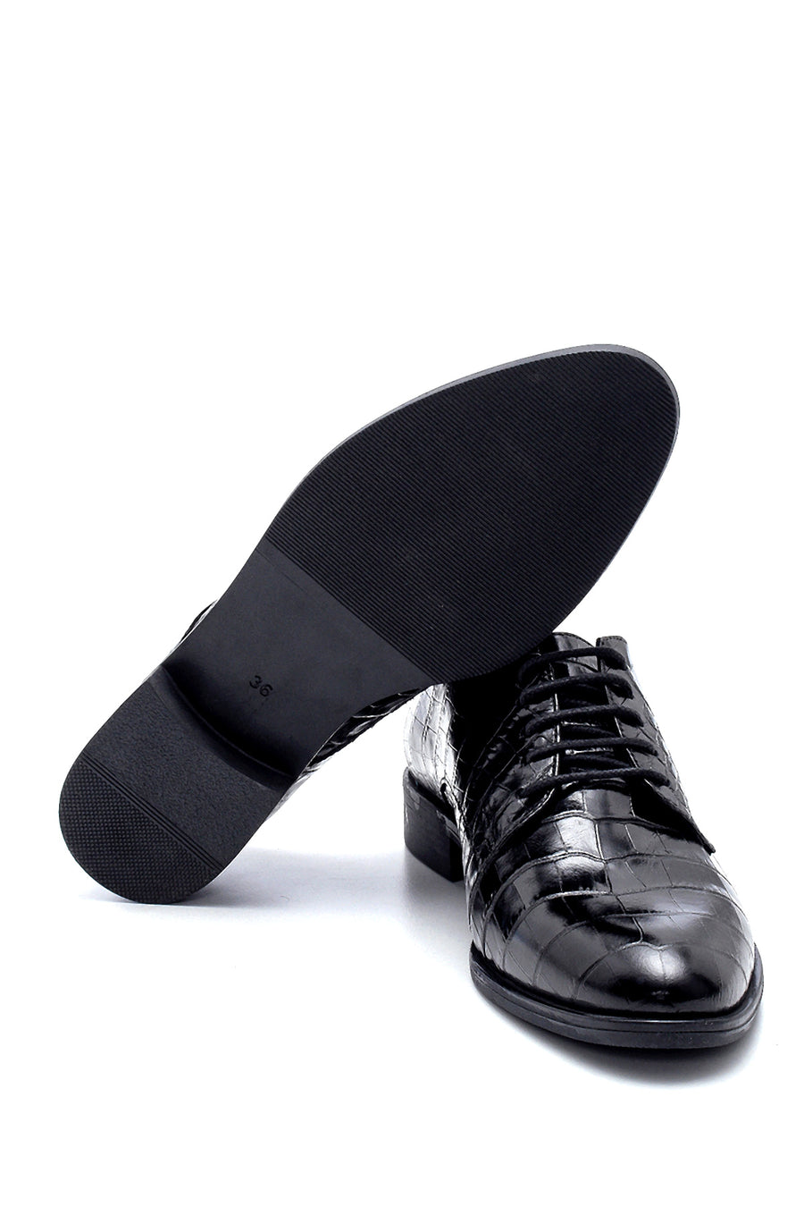 Women's Leather Crocodile Patterned Shoes