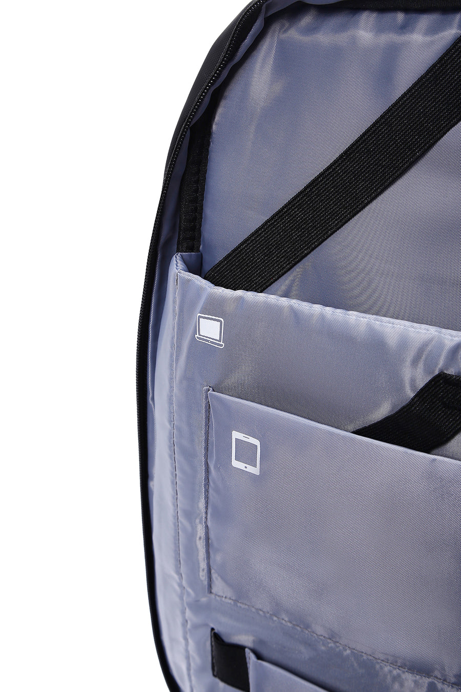 D-Pack Unisex Black Technological Fabric Backpack