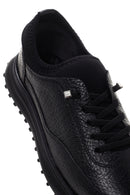 Men's Black Leather Casual Sneaker | Derimod