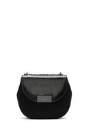 Women's Black Chain Strap Printed Shoulder Bag | Derimod