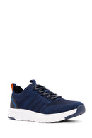 Derimod Zero Men's Navy Blue Lace-Up Thick Soled Fabric Sneaker | Derimod