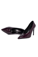 Kadın Bordo İnce Topuklu Rugan Deri Stiletto | Derimod
