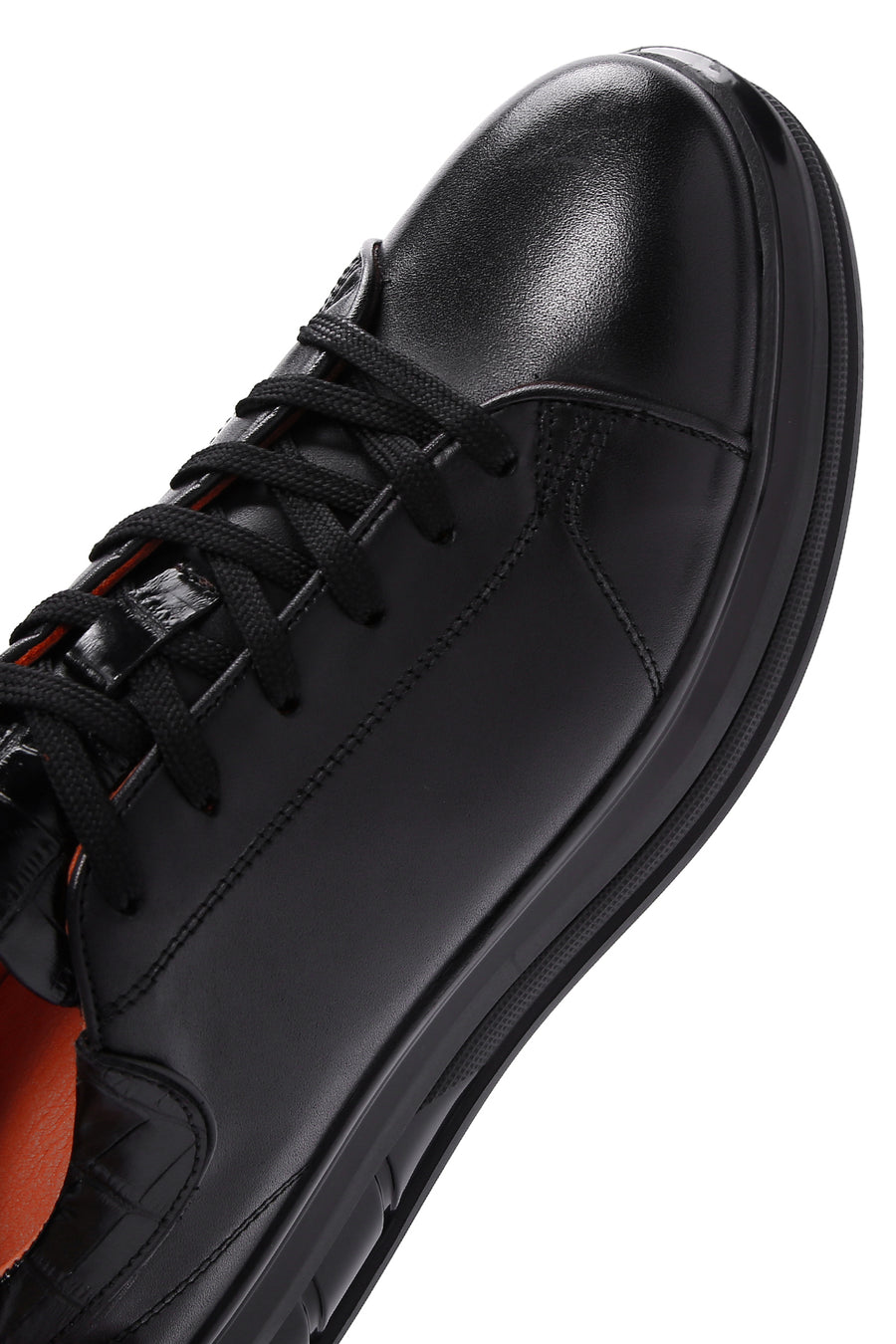 Men's Black Leather Sneaker