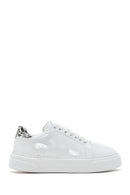 Women's White Patent Leather Thick Soled Sneaker | Derimod