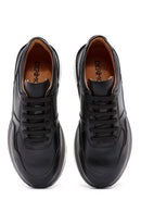 Men's Black Lace-up Leather Sneaker | Derimod