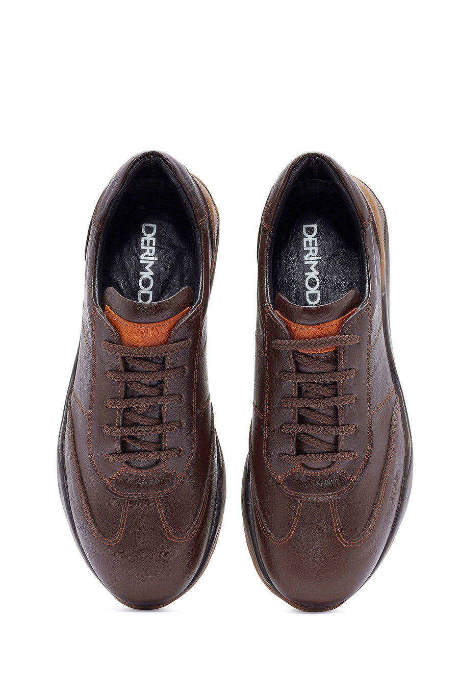 Men's Brown Lace-up Leather Casual Shoes