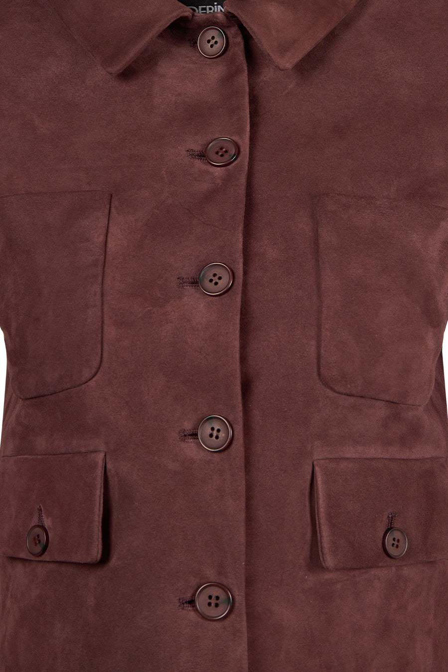 Cassandra Woman Burgundy Slim-Fit Suede Leather Jacket