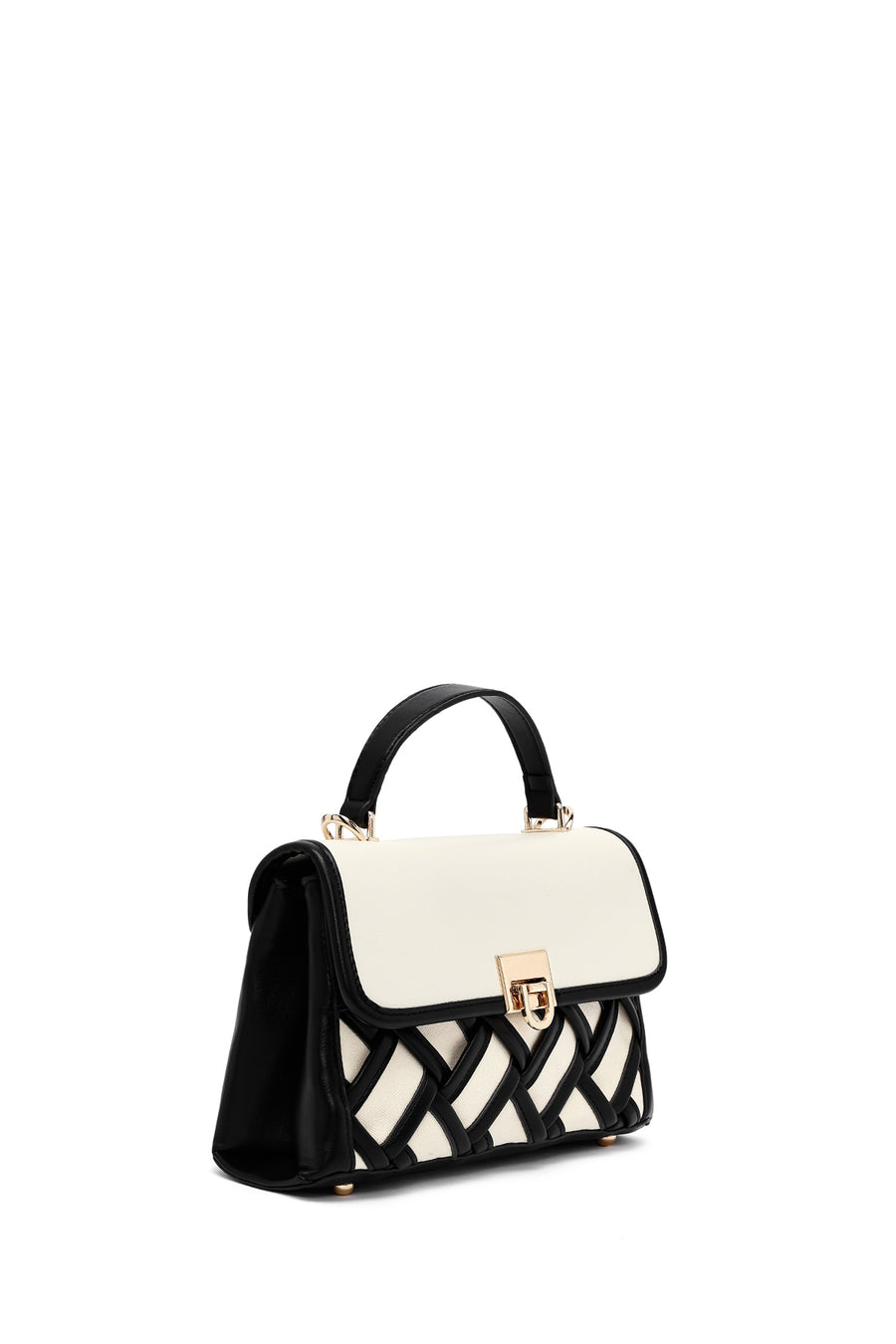Women's Beige Long Strap Patterned Handbag