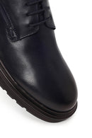 Derimod Fly Male Navy Blue Lace-Up Thick-Soled Leather Casual Shoes | Derimod