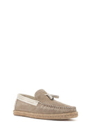 Men's Beige Suede Leather Casual Loafer | Derimod