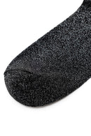 Women's Black Lurex Cotton Socks | Derimod