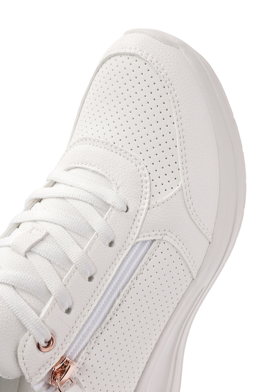 Skechers Kadın Beyaz Billion Bağcıklı Fermuar Detaylı Deri Sneaker