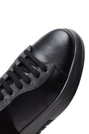 Men's Black Leather Thick Soled Sneaker | Derimod