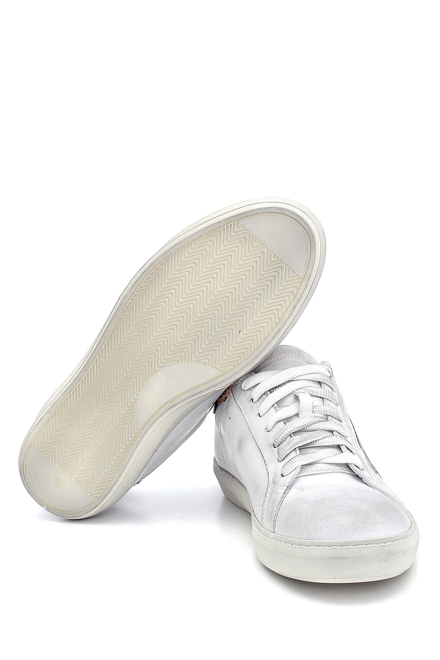 Kadın Deri Yıldız Detaylı Sneaker