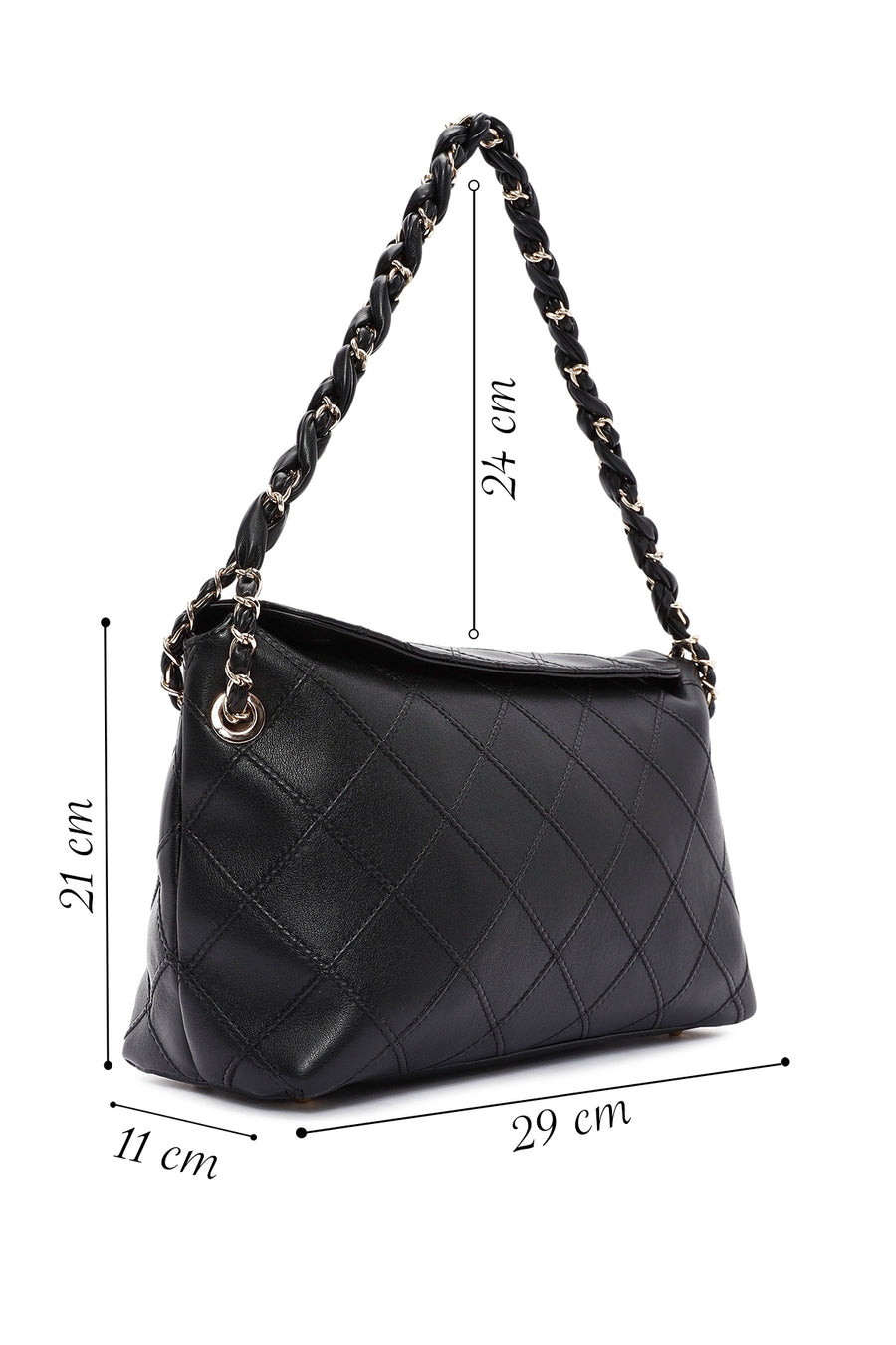 Women's Black Printed Shoulder Bag