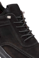 Men's Black Lace-Up Suede Leather Sneaker | Derimod