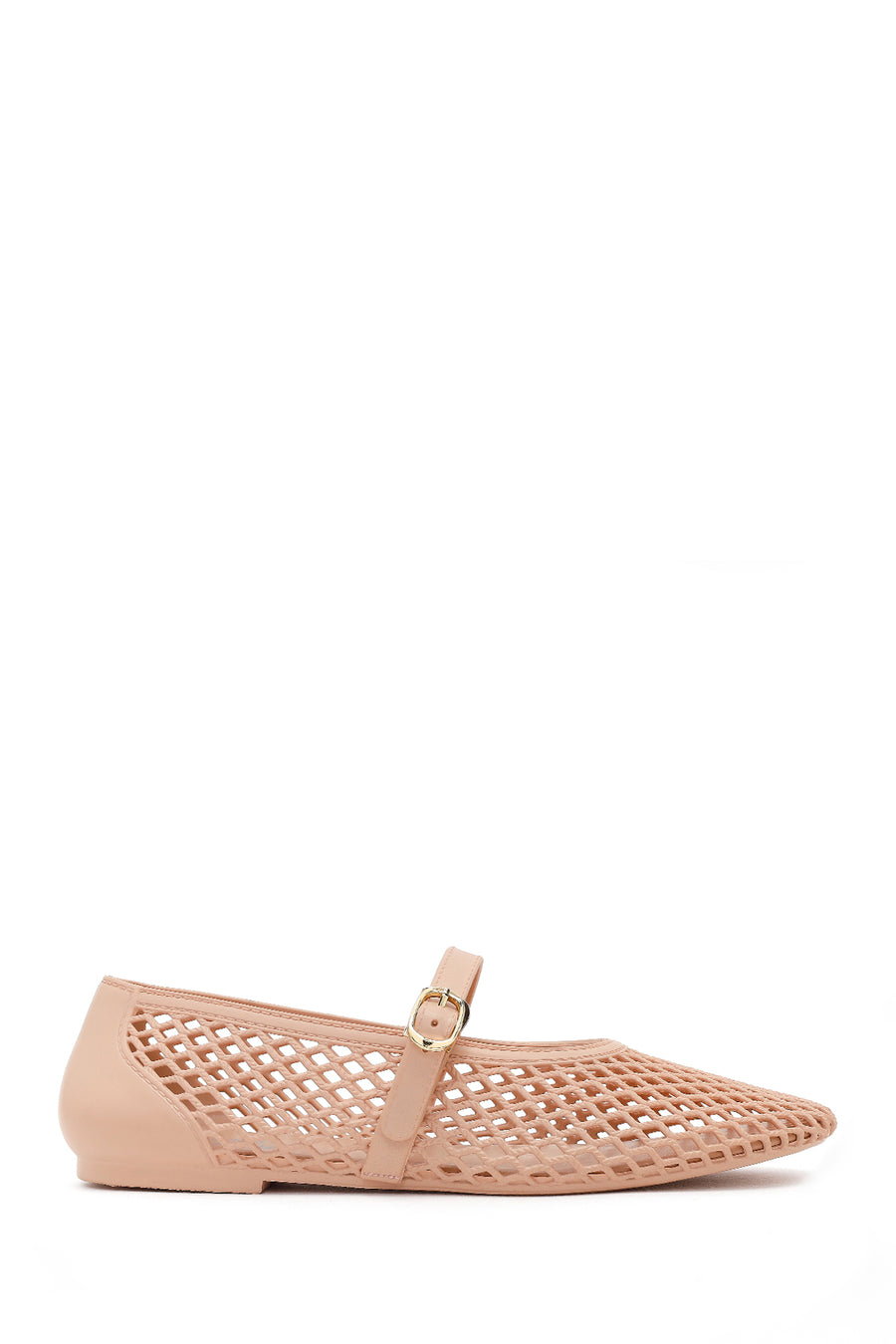 Women's Beige Buckled Jelly Ballerinas 26SFE4751PV | Derimod