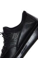 Men's Black Leather Casual Sneaker | Derimod