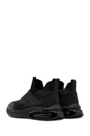 Men's Black Lace-Up Fabric Sneakers | Derimod