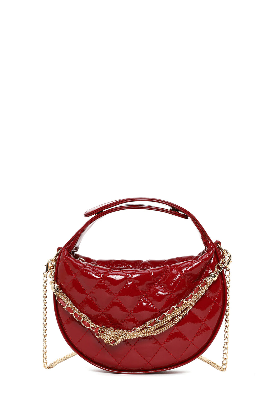 Woman Red Long Strap Quilted Mini Evening Bag 26PBD2466KP | Derimod
