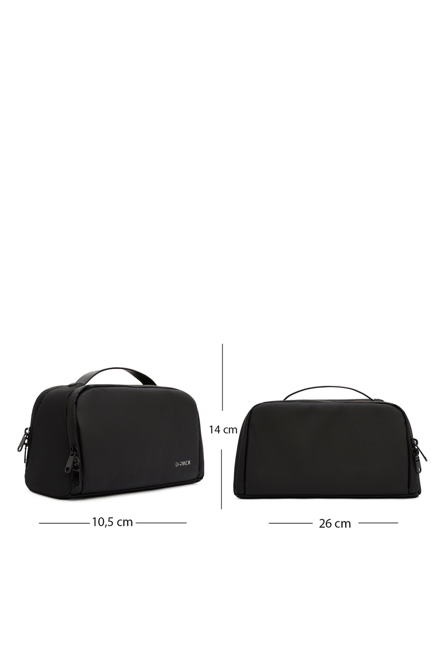 D-Pack Men's Black Fabric Handbag