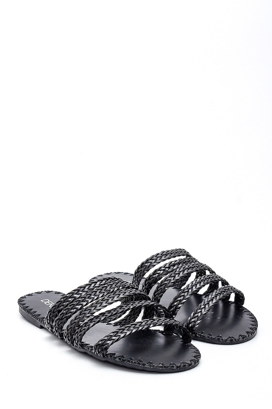 Women's Knitted Detailed Casual Flat Slippers