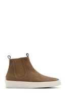 Men's Mink Nubuck Leather Chelsea Ankle Boots | Derimod