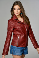 Fame Women's Leather Jacket | Derimod