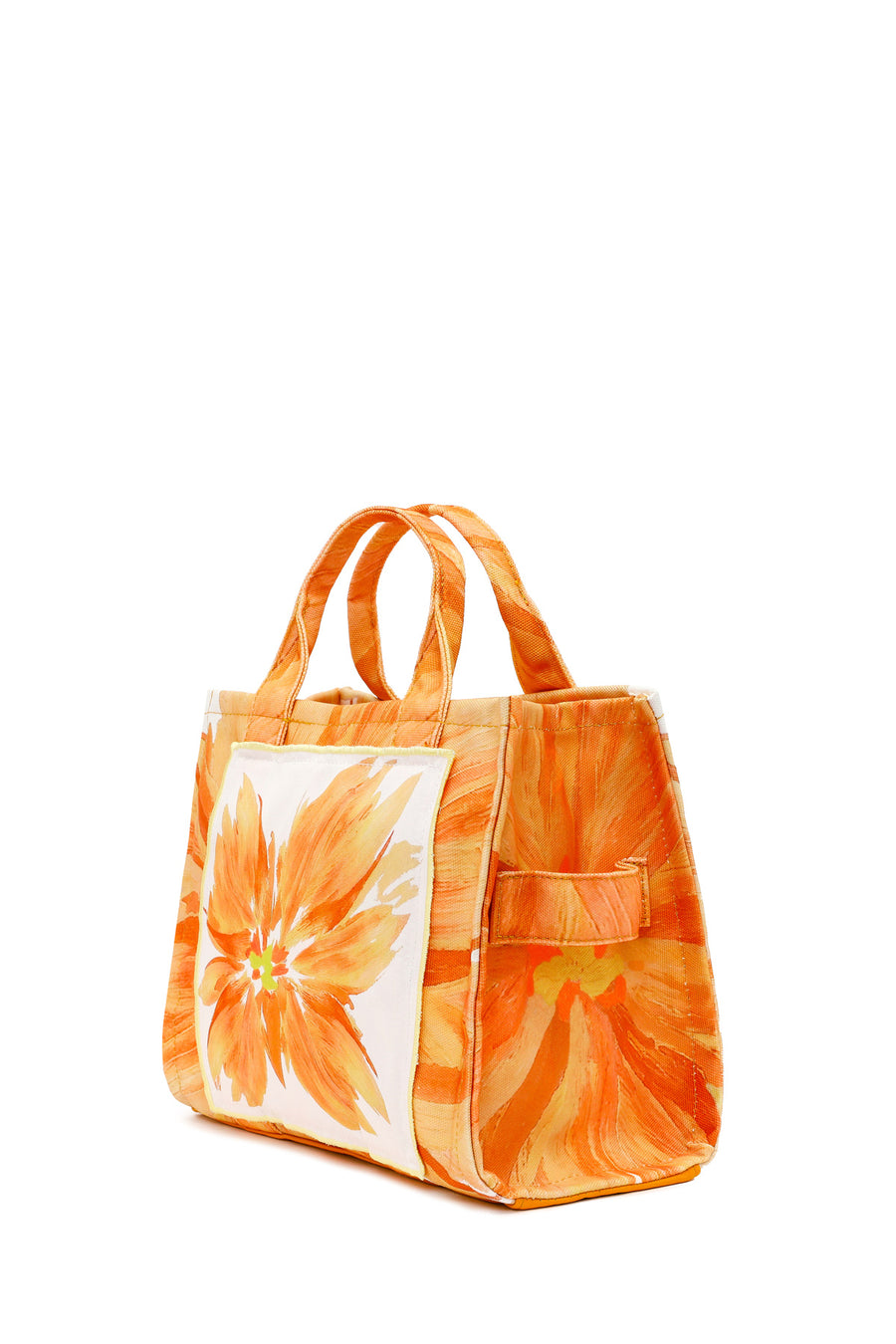 Woman Yellow Long Strap Printed Shoulder Bag