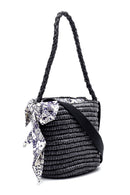 Women's Straw Handbag with Accessory Detail | Derimod