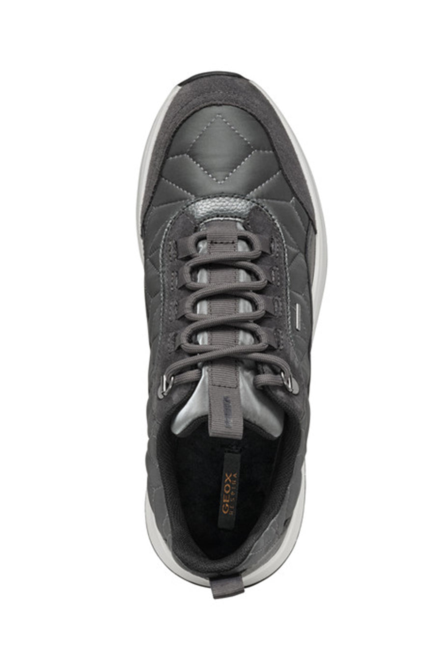 Geox Kadın Gri Bağcıklı Kalın Tabanlı Kumaş Sneaker