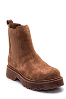 Women's Leather Suede Chelsea Boots | Derimod