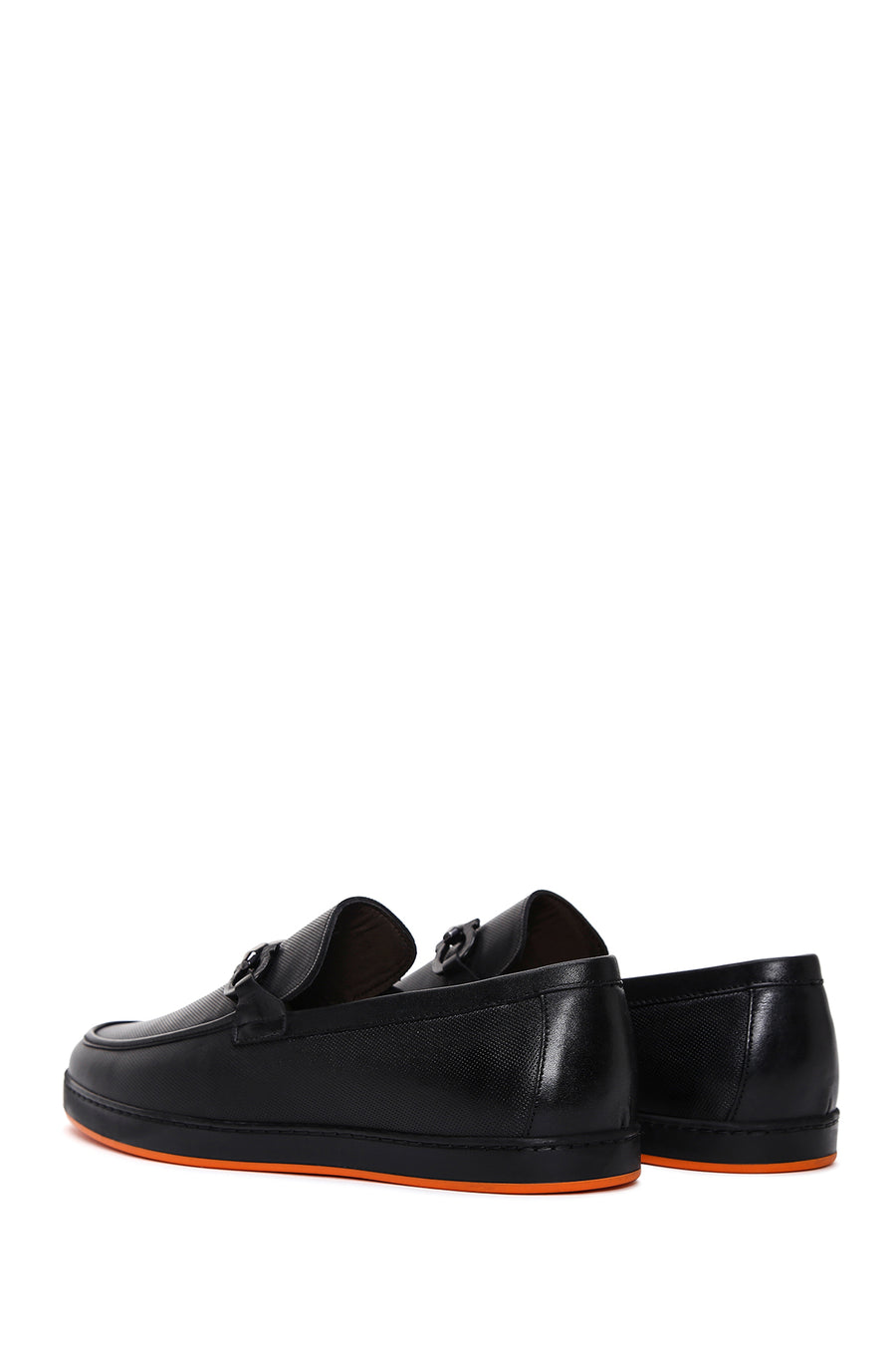 Men's Black Leather Casual Loafer