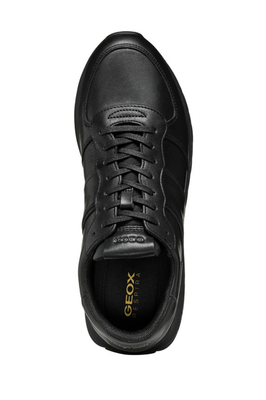 Geox Erkek Siyah Bağcıklı Deri Sneaker