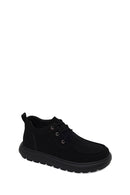 Derimod Zero Male Black Lace-Up Thick-Soled Fabric Casual Shoes | Derimod