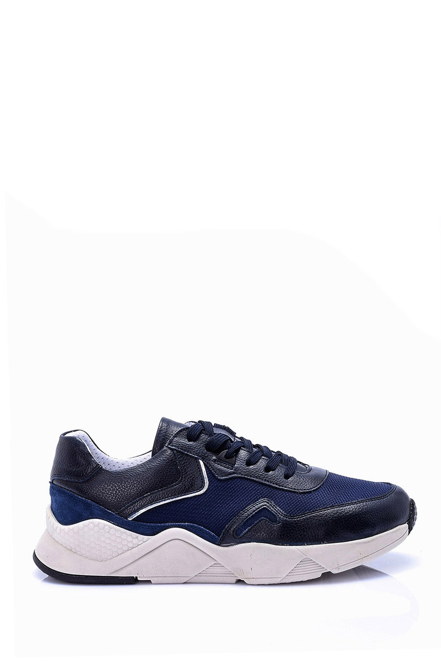MEN'S HIGH-SOLE LEATHER SNEAKER 19SFD324414 | Derimod