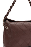 Women's Brown Printed Shoulder Bag | Derimod