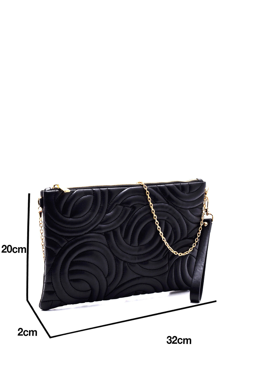 Women's Black Patterned Portfolio