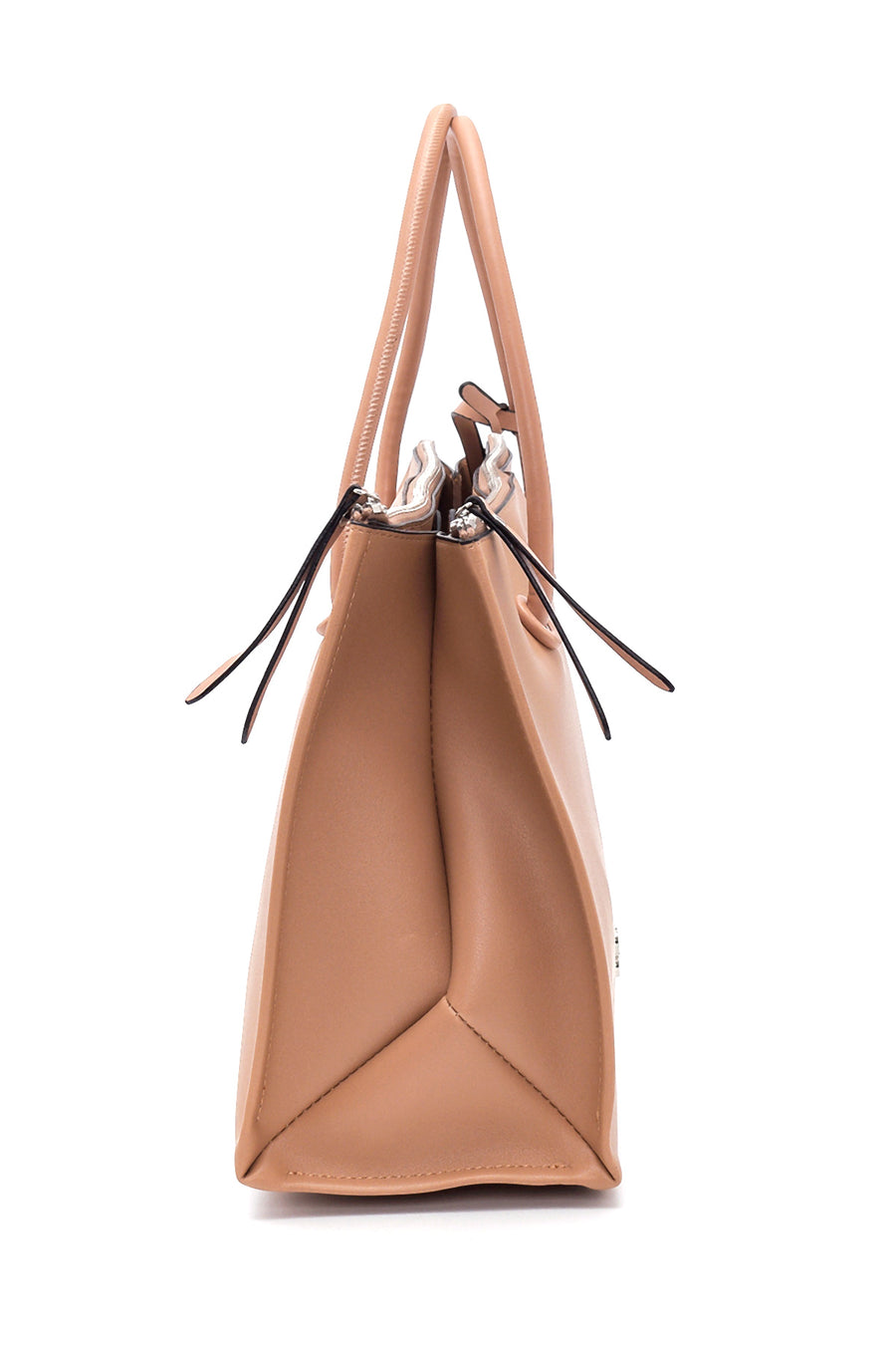 Women's Brown Faux Leather Shoulder Bag