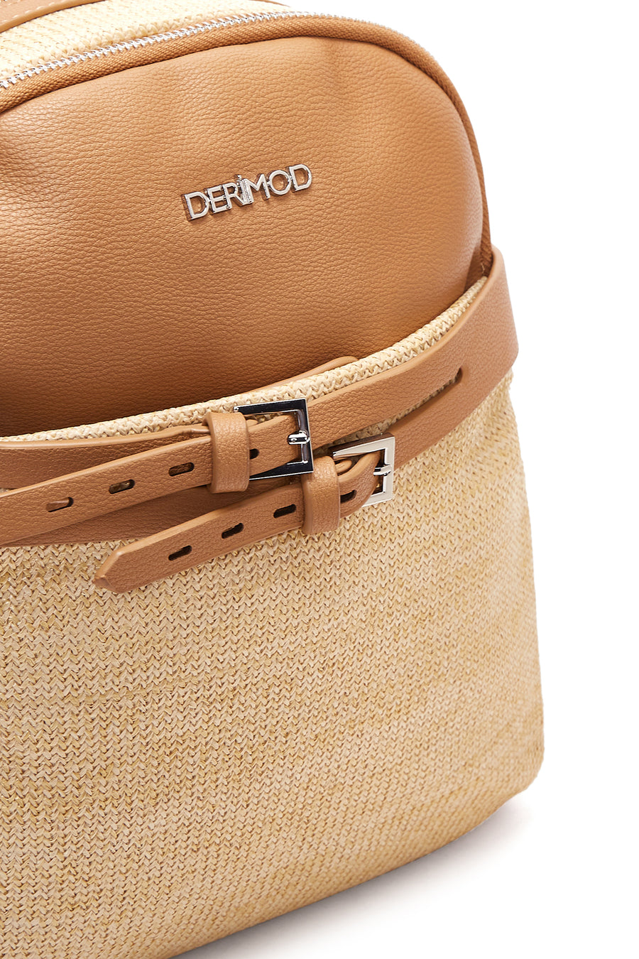 Women's Beige Faux Leather Backpack