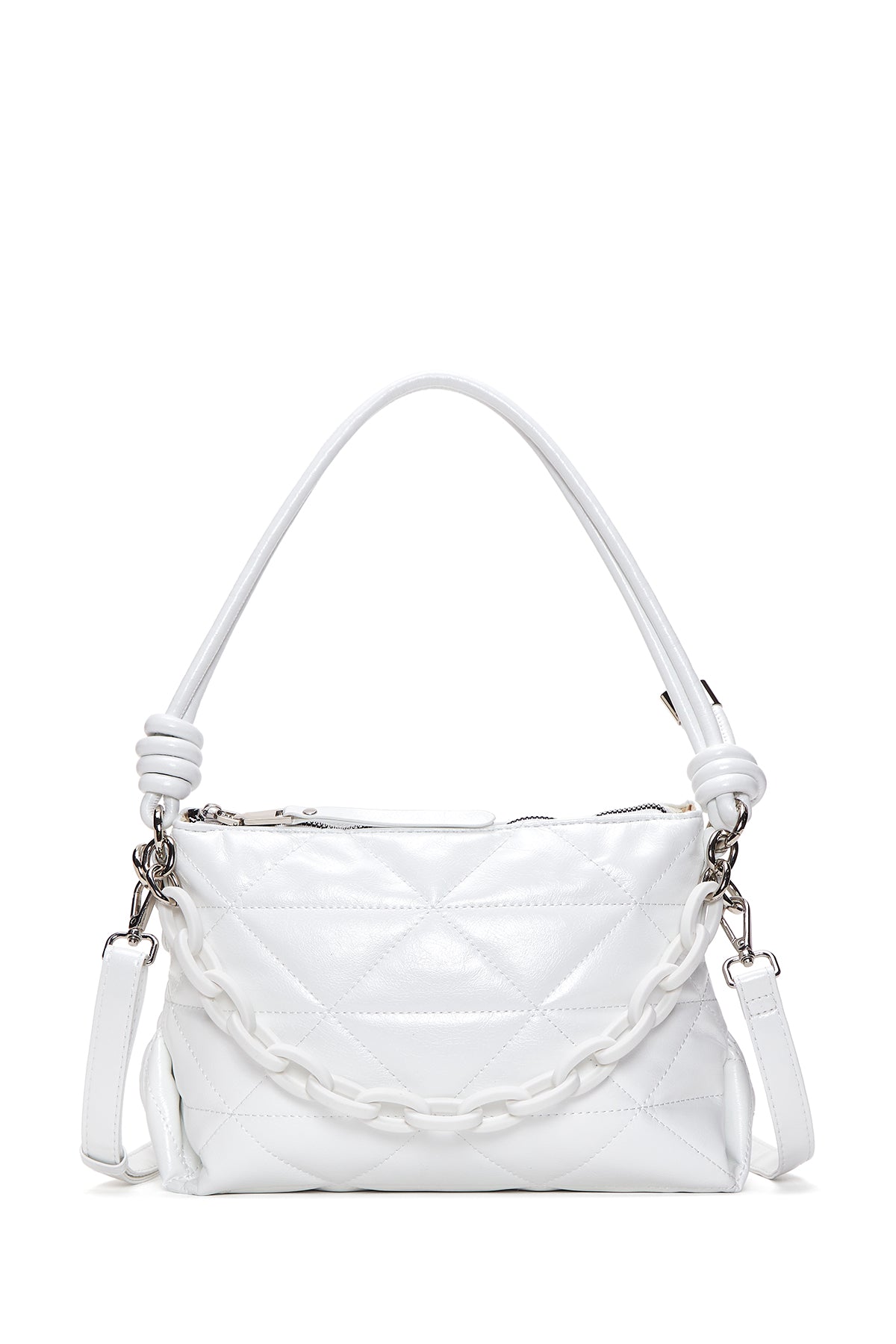 Women's White Quilted Shoulder Bag 22SBD2482KP | Derimod