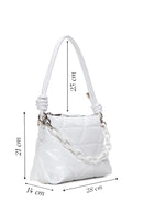 Women's White Quilted Shoulder Bag | Derimod
