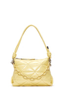 Women's Yellow Quilted Shoulder Bag | Derimod