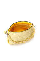 Women's Yellow Quilted Shoulder Bag | Derimod