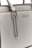 Women's Gray Faux Leather Handbag | Derimod