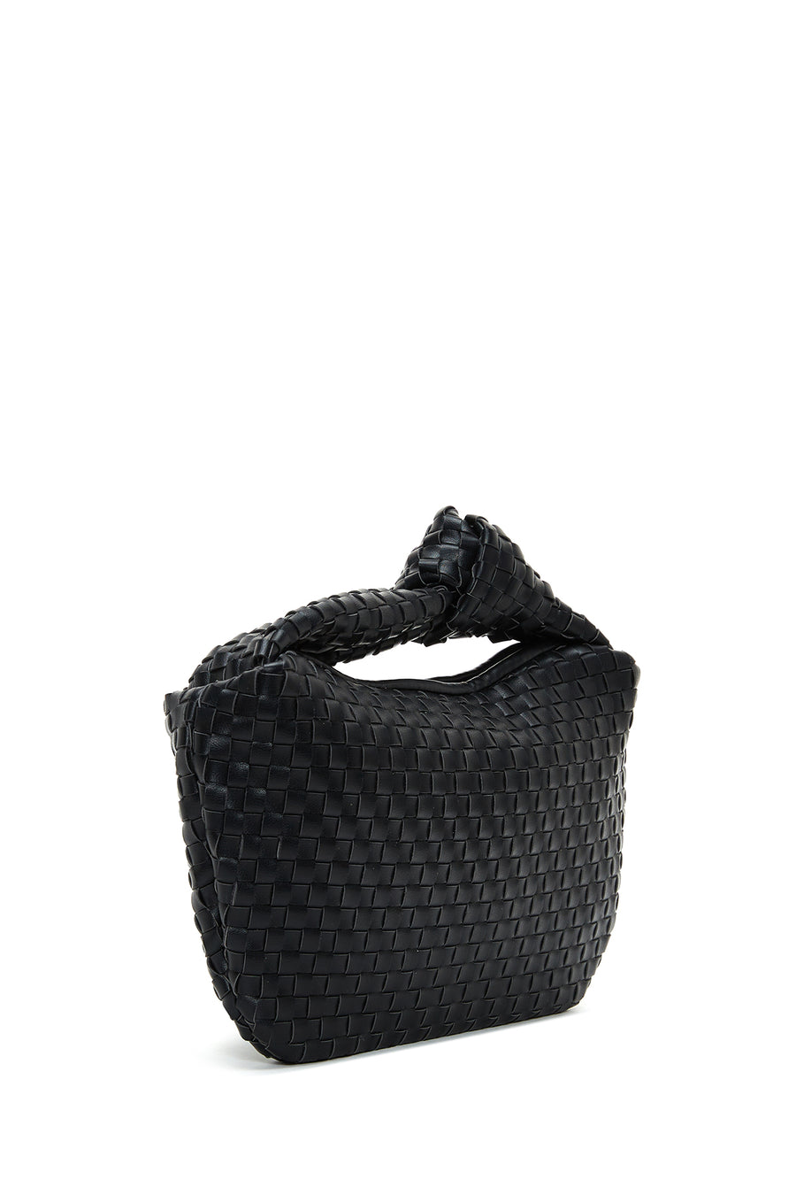 Women's Black Braided Handbag